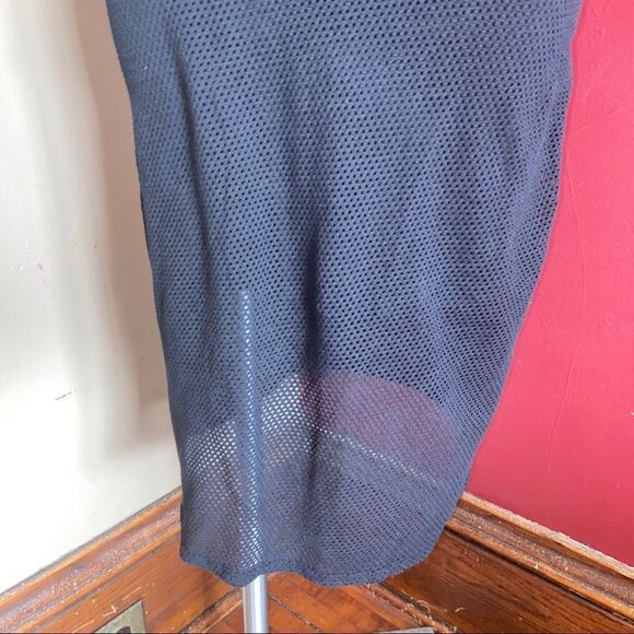 Michael Stars NWT Black Fishnet MIDI Dress Medium - Picture 7 of 7